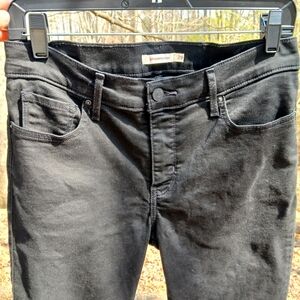 Levi's 301 Shaping Skinny Black Jeans Ankle Length Women's 29W
